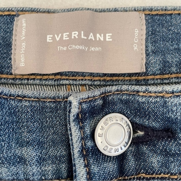 Everlane The Cheeky Crop Ankle Jean High Rise Frayed Raw Hem Size 30 NWT - Picture 12 of 12